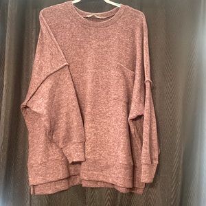 1X Zenana purple thin sweater.
